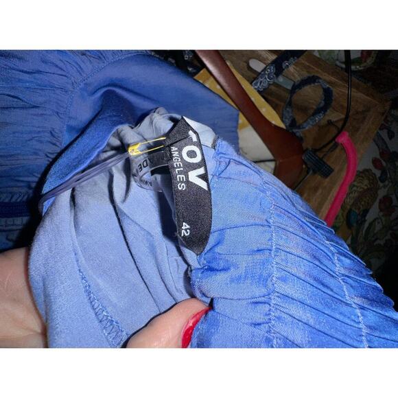 NWT TOV Blue Pull On Maxi Skirt Size 42 - Picture 5 of 9